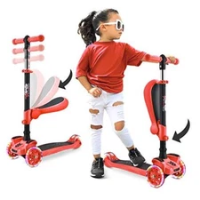 Hurtle HURFS38R Hurtle 3-Wheeled Scooter for Kids, Red