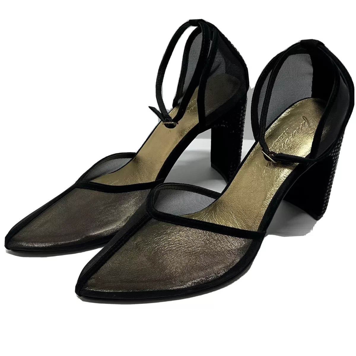 Giovanna Womens Black Heels Penny Shoes Size US8.5 UK6.5 AUS9