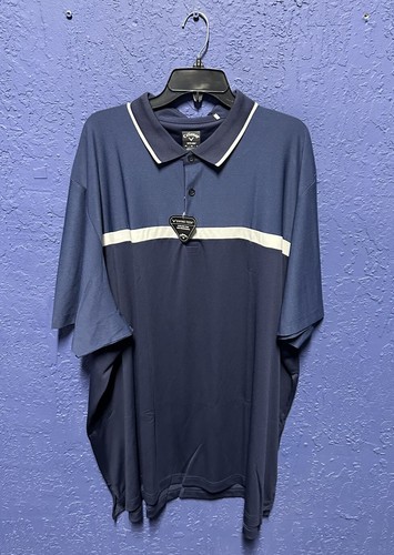 Callaway Opti-Dri Mens Golf Polo Shirt Size 4X Swing Tech Peacoat CGKR939DS