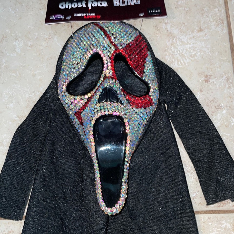 SCREAM BLOODY BLING GHOST FACE MASK & KNIFE HALLOWEEN COSTUME NEW eBay