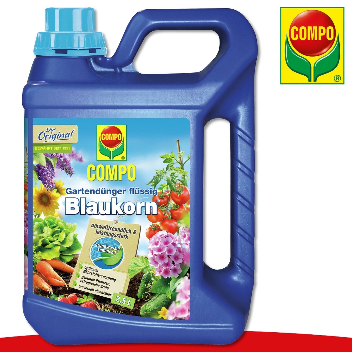 COMPO 2,5 l Gartendnger Blaukorn flssig Universal-NPK-Dnger  4008398720223 | eBay.de