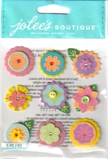 Jolee's Boutique 3D Stickers LAYERED MINI FLOWERS Theme 95688 Fast FREE Ship!