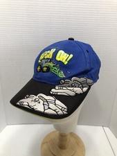 John Deere Youth Hat Cap Strapback "Rock On" Blue Black Green Embroidered Logo