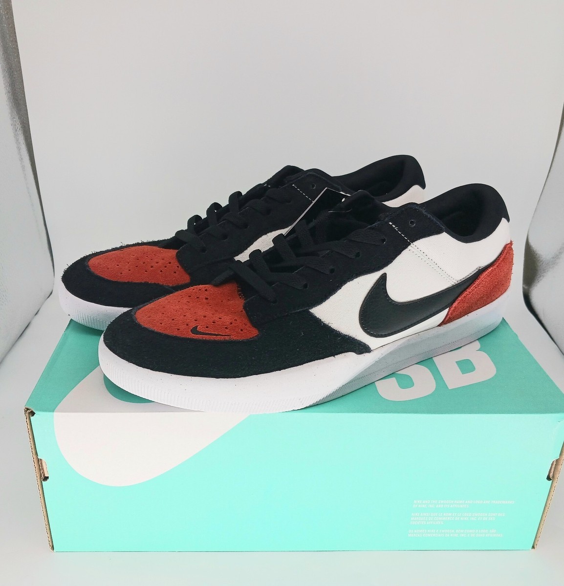 NIKEスニーカー Nike SB Force 58 White/Black/Cosmic Clay Shattered Backboard