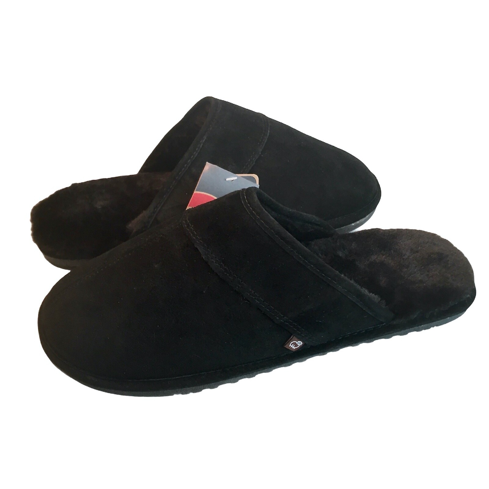 Lamo Mens Scuff Slip On Black Suede 