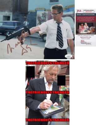 MICHAEL DOUGLAS signed ''FALLING DOWN'' 8x10 Photo PROOF Autographed JSA COA