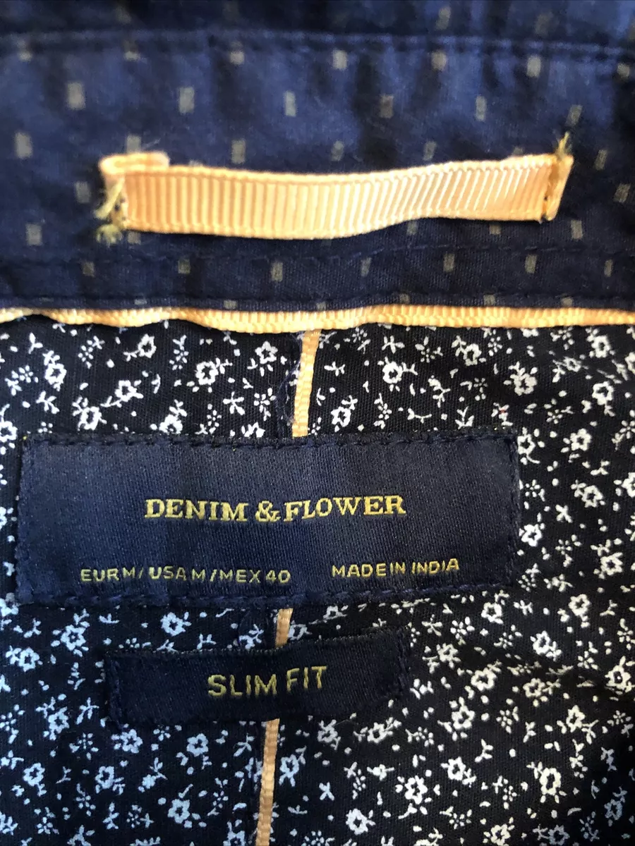 Denim and flower dress cheap shirts