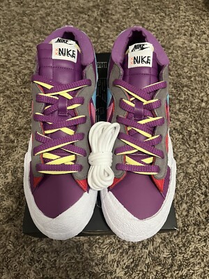 Blazer Low x KAWS x Sacai Purple Dusk (DM7901-500) Size 10.5