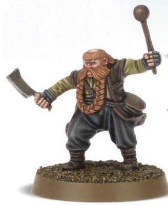 BOMBUR - Kunststoff unbemalt. Zwergenfigur - Thorin's Company - DER HOBBIT