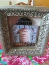 Demdaco Architettura 3-D Framed Artwork NINA  IRWIN BOOKS MAKE WONDERFUL FRIEND 