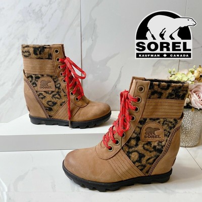 sorel lexie leather leopard wedge,www 