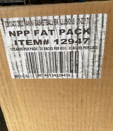 2021/22 Panini Illusions NBA Sealed Cello Fat Pack Case 20 Boxes Per Case
