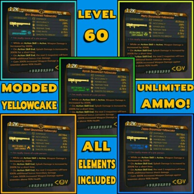 All Platforms Borderlands 3 Modded Yellowcake Level 72 All Included 