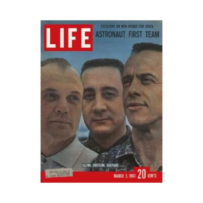 VTG Life Magazine March 3, 1961 Space Astronauts Glenn, Grissom, and Shepard
