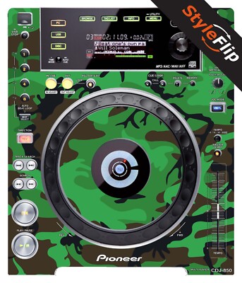 Pioneer CDJ-850 | Green Camo | Protective Decal | StyleFlip Skins