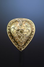 Rare And Beautiful Firetiger Of Cross Dent Norman IN Vermeil 19ème Jewel Region