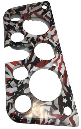 Custom Hydro Dipped C-10 Chevy Dash Bezel Carbon American Flags Satin 67-72 - Picture 2 of 3