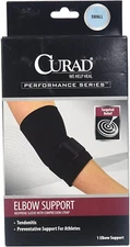 Curad Neoprene Elbow-Sppport Sleeve with Compression Strap, Small