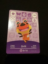 DRIFT ANIMAL CROSSING AMIIBO SERIES 2 CARD #189 TRACKED AU POST geniuine