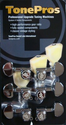 GKL33K-C TonePros Locking Tuning Machines 3 x 3, Chrome