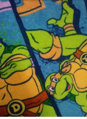 Teenage Mutant Ninja Turtles Fleece Throw Blanket 2016 TMNT 50"x42" Blue - Picture 13 of 14