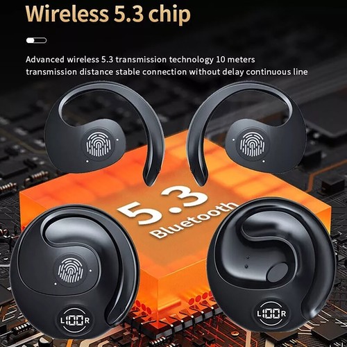 Ear Hook Mini Bluetooth 5.3 Headset Earphones For iPhone Android Samsung - Zdjęcie 17 z 19