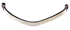 Stirnband Strass  Stirnriemen schwarz mit Swarovski Elementen silber Cob 41 cm