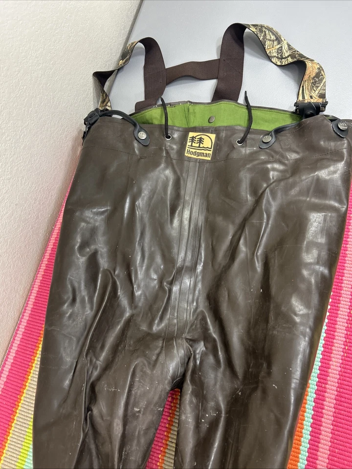 Hodgman Stearns W102 Brown Chest Outdoor Fishing Rubber Wader Boots Men’s Size 9 - Image 2 of 4