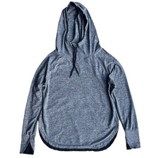 Tangerine Serene Womens Sz Small Heather Gray Cowl Neck Athletic Pullover Hoodie