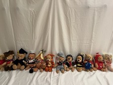 Vintage 8" Disney Mini Bean Bag Plush Winnie The Pooh Set Of 12 Plush w/tags