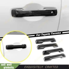 For 2024-2025 Toyota Tacoma Carbon Fiber Side Smart Key Door Handle Covers Trims