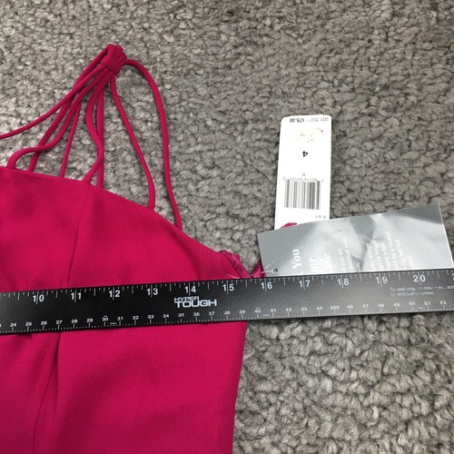 Evan Picone Womens Sleeveless Cocktail Dress Size 4 Cranberry Multi Strap NWT - 第 6/13 張圖片