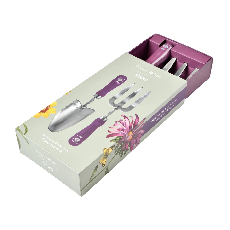 Juego de paleta y tenedor Burgon & Ball Asteraceae - juego de regalo para jardinero RHS Foto 4 de 4