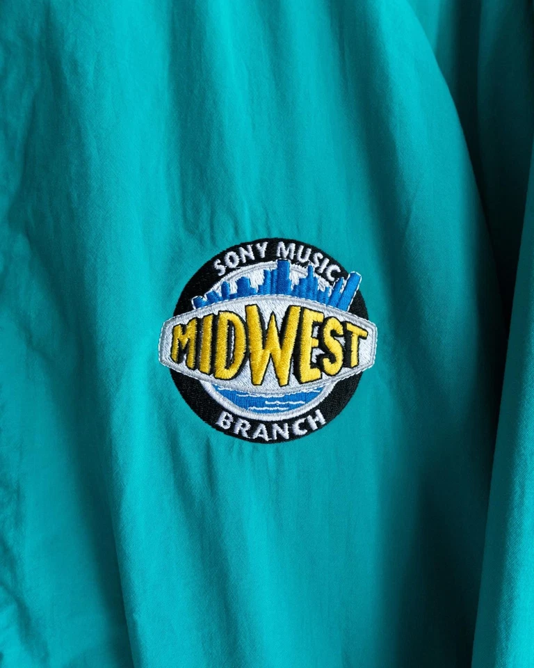 Винтажная корпоративная ветровка 80-х 90-х Sony Music Midwest новая с ценниками мужская XL - Изображение 2 из 4