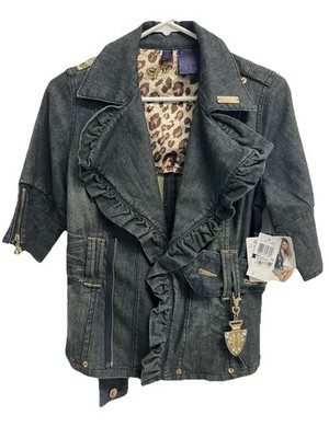 Vtg NWT house of Dereon Crop Denim Indigo S Jean Jacket Beyonce 2008 Never Worn