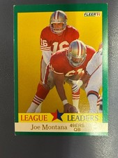 1991 Fleer - League Leaders Joe Montana San Francisco 49ers #408 Football