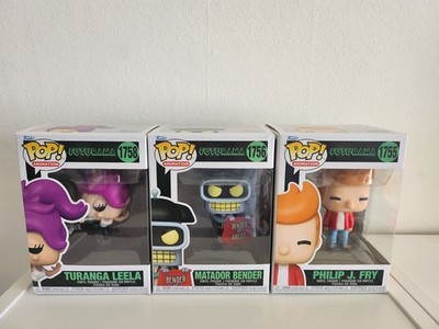 ''3 x FUNKO POP - FIGUREN - FUTURAMA - LEELA - BENDER - PHILIP J. FRY - OVP''