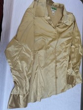 Talbots Silk Blouse 18 W Cream  Satin Button ...