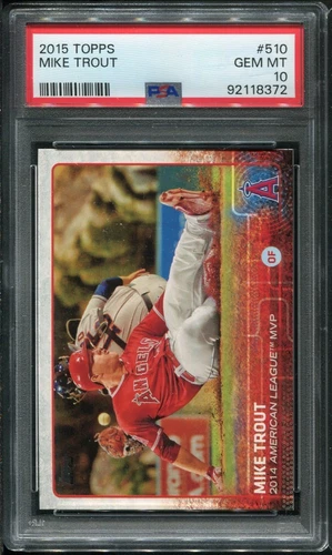 2015 Topps #510 Mike Trout PSA 10 Gem Mint