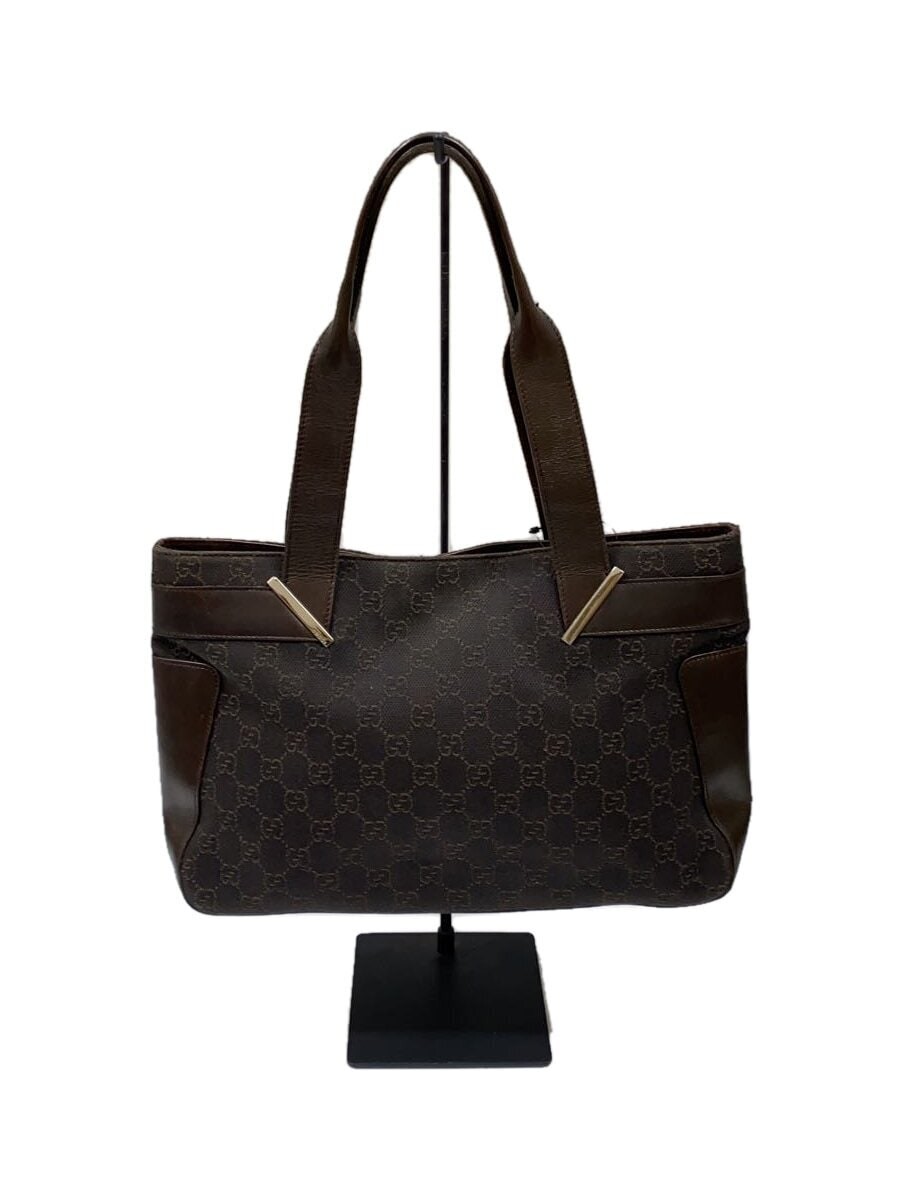 GUCCI Brown Leather Handbag BRW 73983 Luxury Shoulder Bag