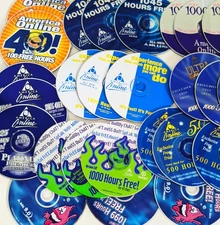 Random Lot of 5 America Online Discs, Vintage AOL CDs