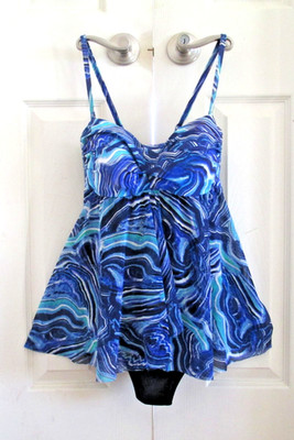 PROFILE BY GOTTEX SWIM BATHING SUIT DRESS SIZE 10 BEACH VIBES