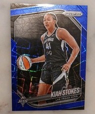 Panini 2025 Prizm WNBA Kiah Stokes Blue Prizm Parallel #58 Las Vegas Aces