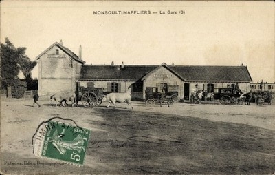 Postcard Monsoult Val d'Oise, Gare - 4651636