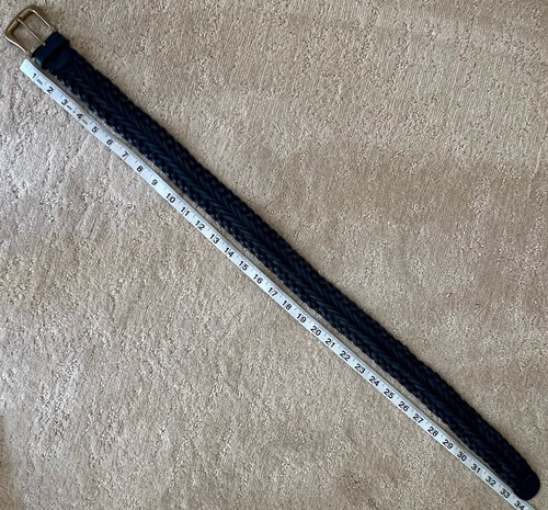 Braided Woven Womens Belt M Blue Boho Hippie Peasant Western Rodeo Lagenlook - Picture 9 of 10