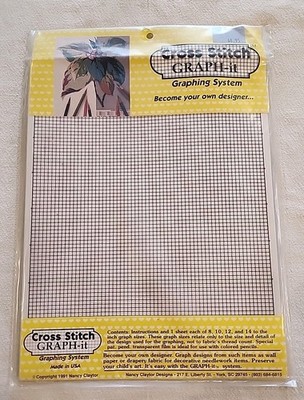 Cross Stitch Graph-It Graphing System New Old Stock 1991 By Nancy Claytor USA