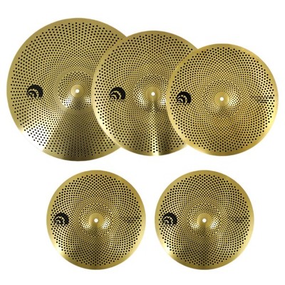 5-Piece Low Volume Cymbals Set with 14  Hi-Hats & 20  Ride - B20 Bronze Alloy