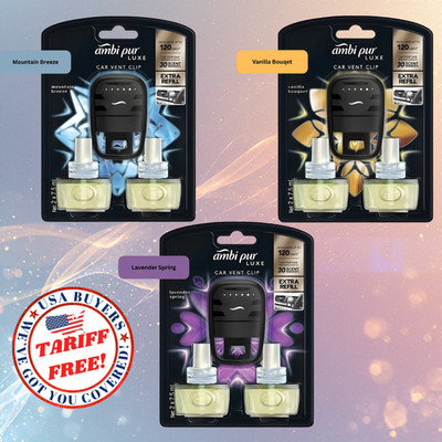 1 x  Ambi Pur Luxe Car Air Freshener (7.5ml x 2 Perfume Bottle) - FREE SHIPPING