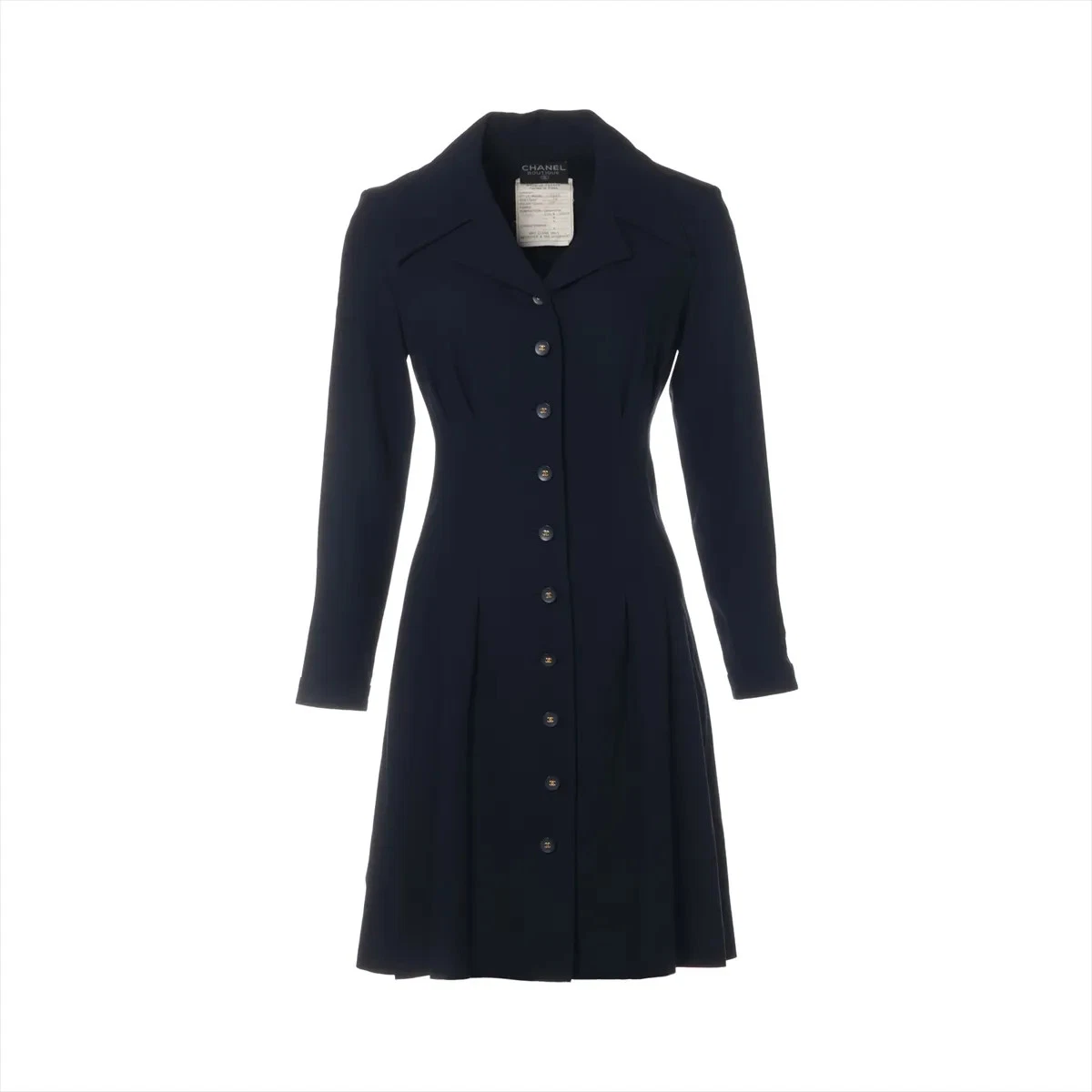 Abito Chanel Lana 34 Donna Blu Navy O2992 C'è un buco