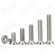 M1.4-M12 A2 Stainless Steel Torx Countersunk Machine Screws Six Lobe Screw Bolts